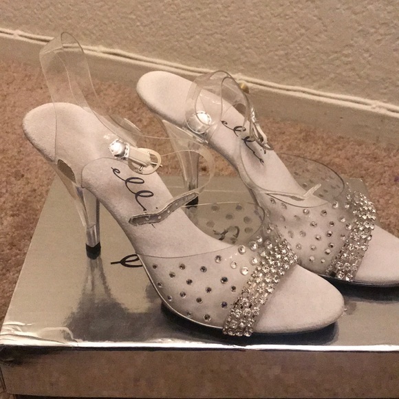clear diamond heels